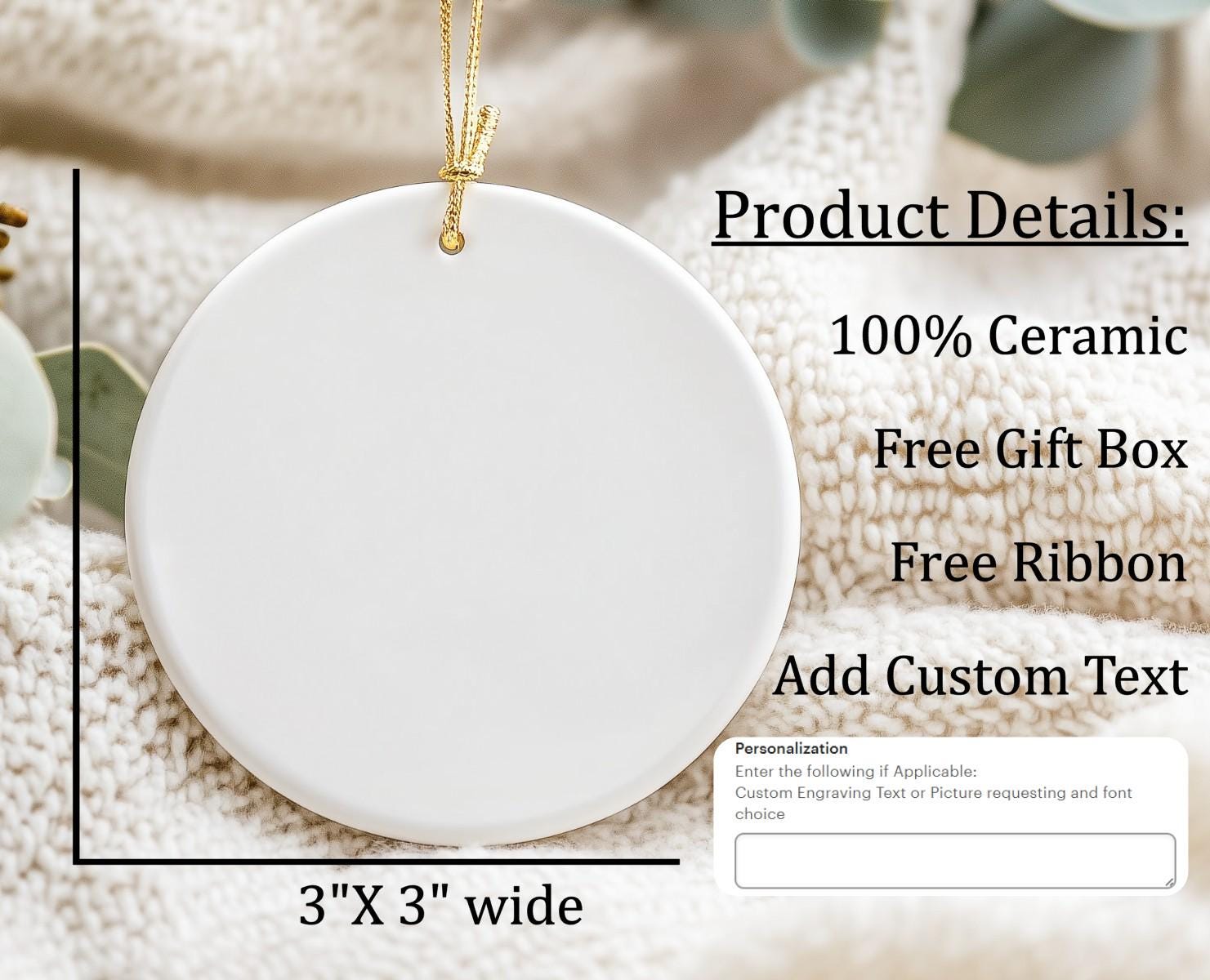 Personalized Couples Christmas Ornament: Our First Christmas Together