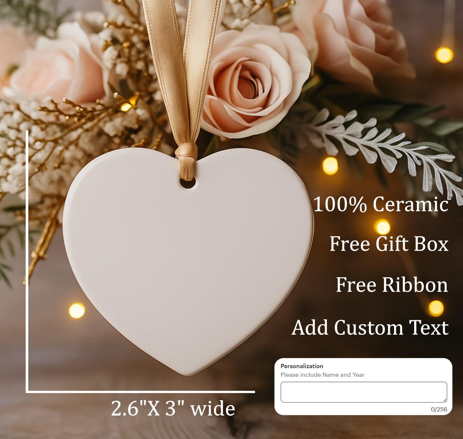 Personalized Mother of the Bride Ceramic Heart Ornament: Wedding Keepsake