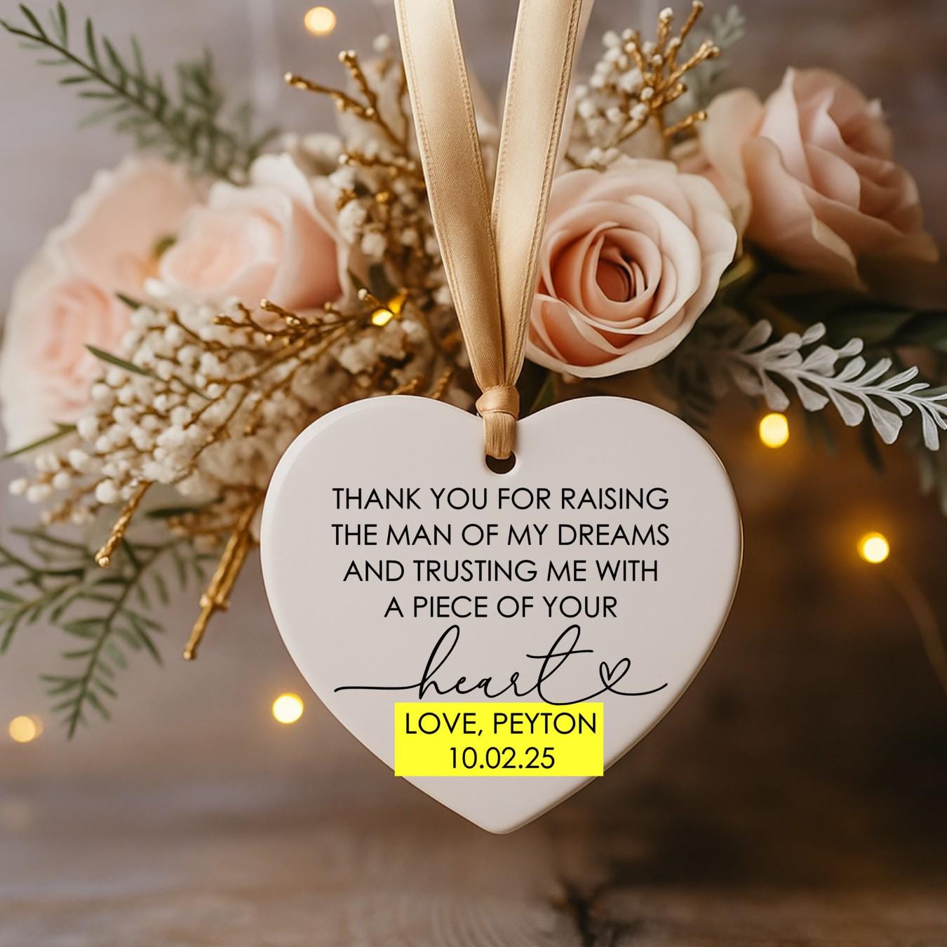 In-Law Christmas Ornament - Personalized Wedding Keepsake - Mother In Law Gift - From Bride 2025