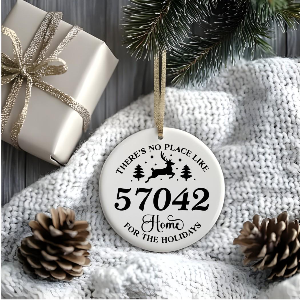 Personalized Zip Code Christmas Ornament: Custom New Home Keepsake