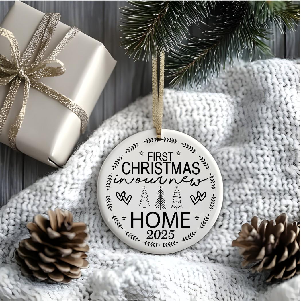 Personalized First Christmas Ornament: Mr & Mrs Wedding Gift