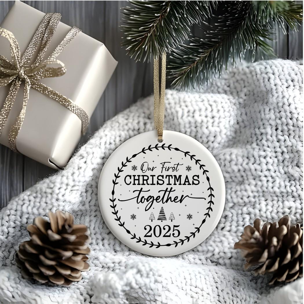 Personalized First Christmas Ornament: Newly Married Gift