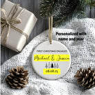 Engaged Ornament 2025 - Custom Engagement Ornament with Names & Date - Personalized Wedding Ornament