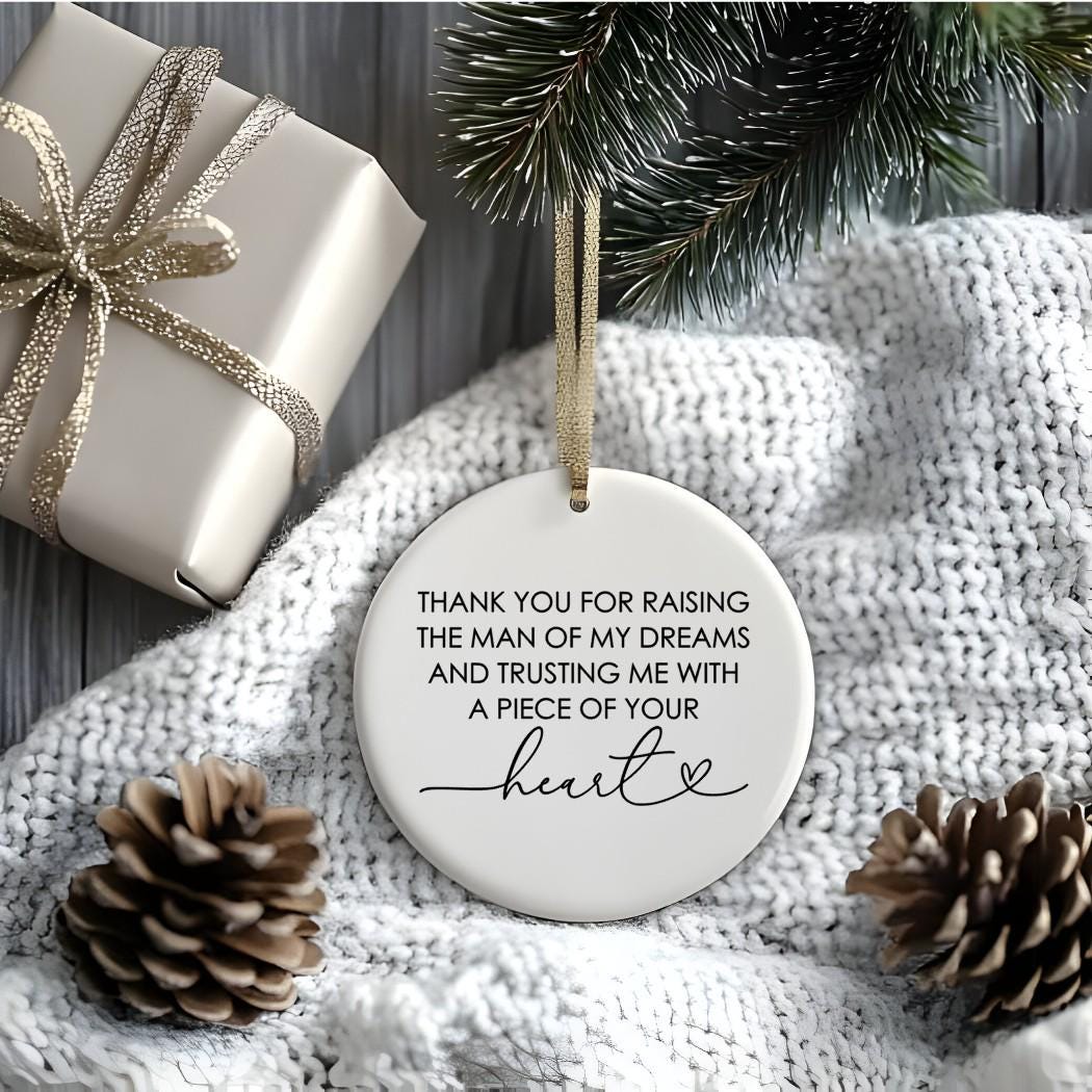 In-Law Christmas Ornament - Personalized Wedding Keepsake - Mother In Law Gift - From Bride 2025