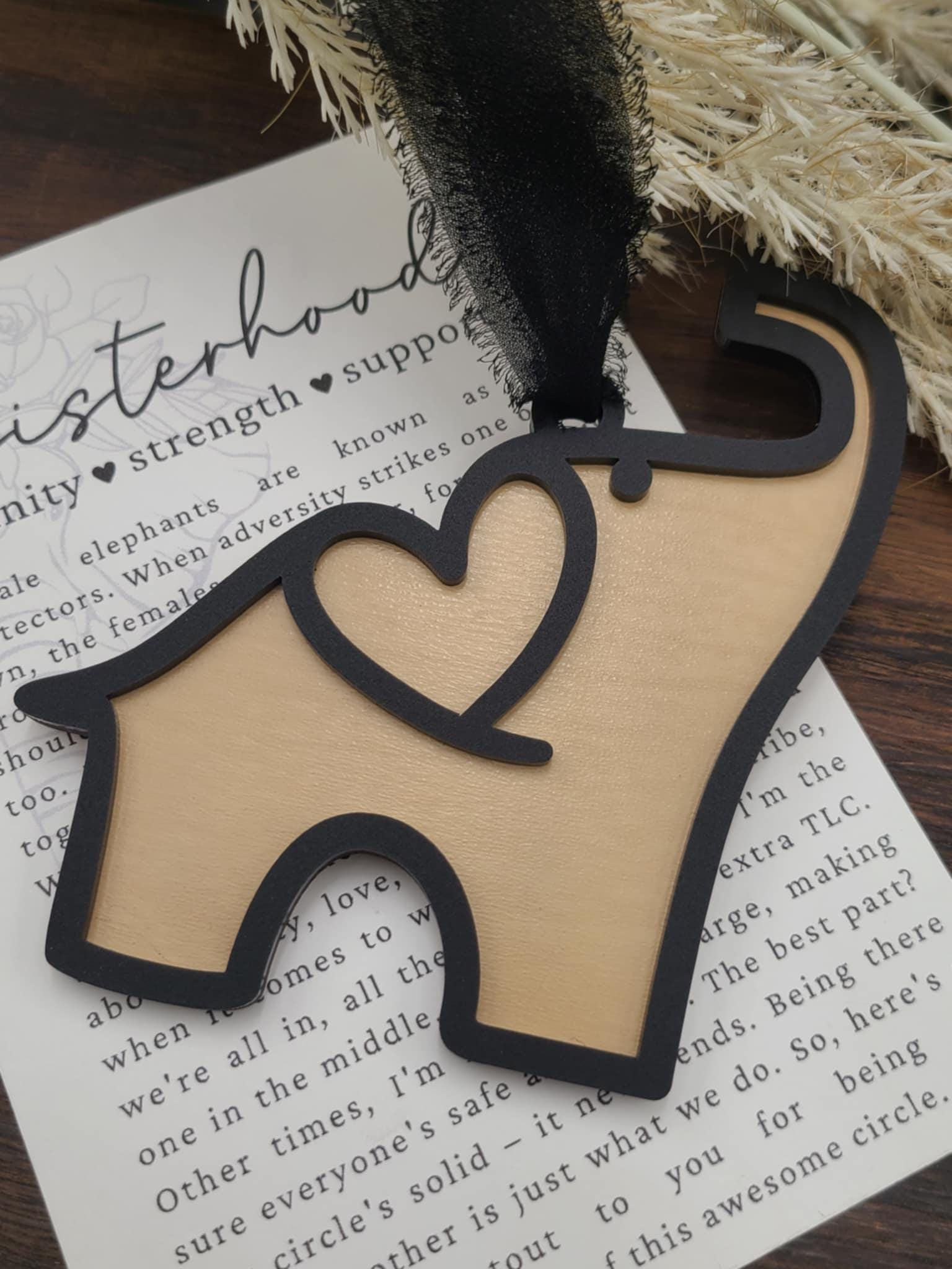Handcrafted Wooden Elephant Ornament: Friendship Gift and Car Charm