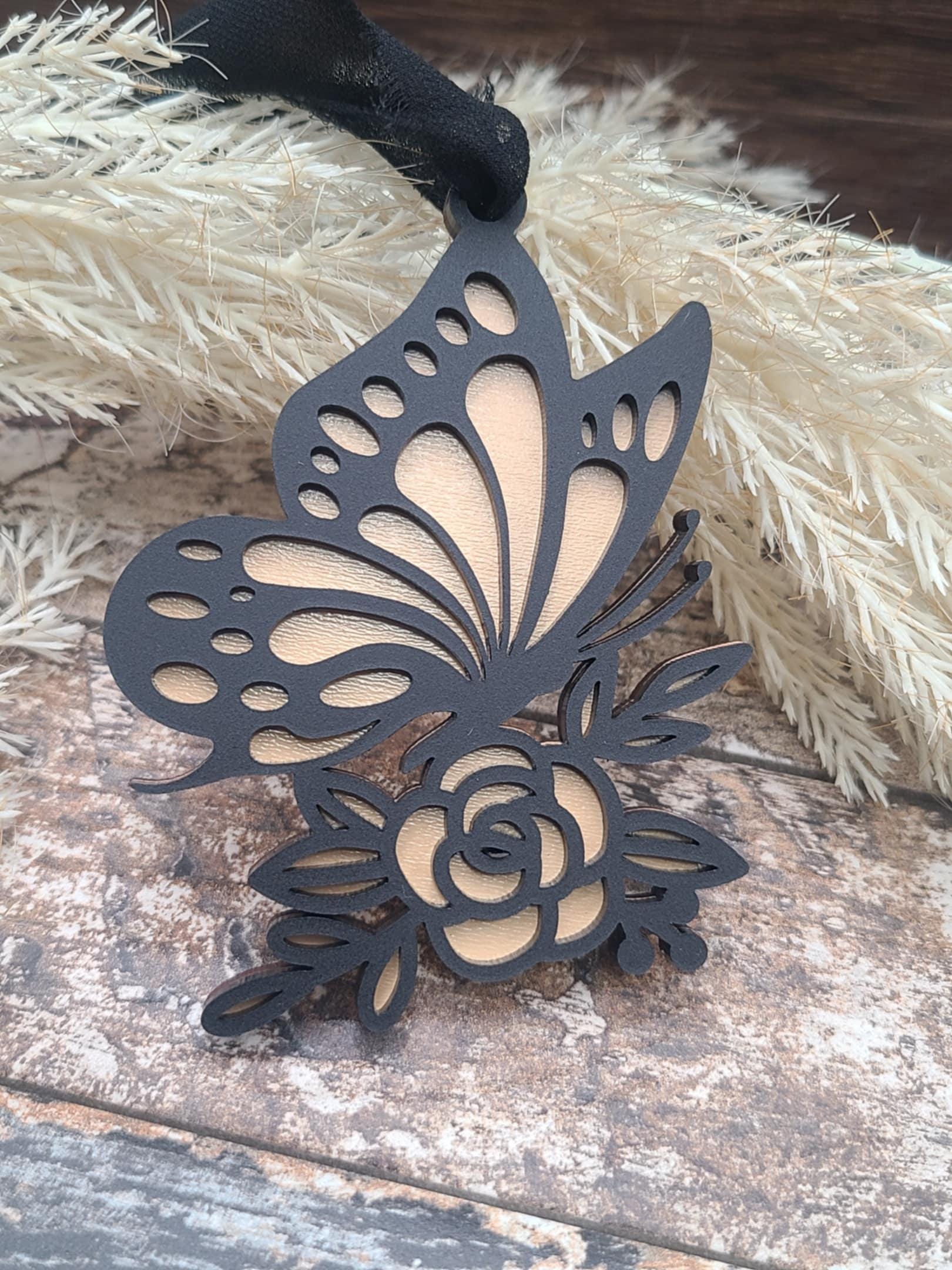 Custom Butterfly Memorial Ornament, Tribute, In Memory of, Fly Beside us every day, Sentimental Gift