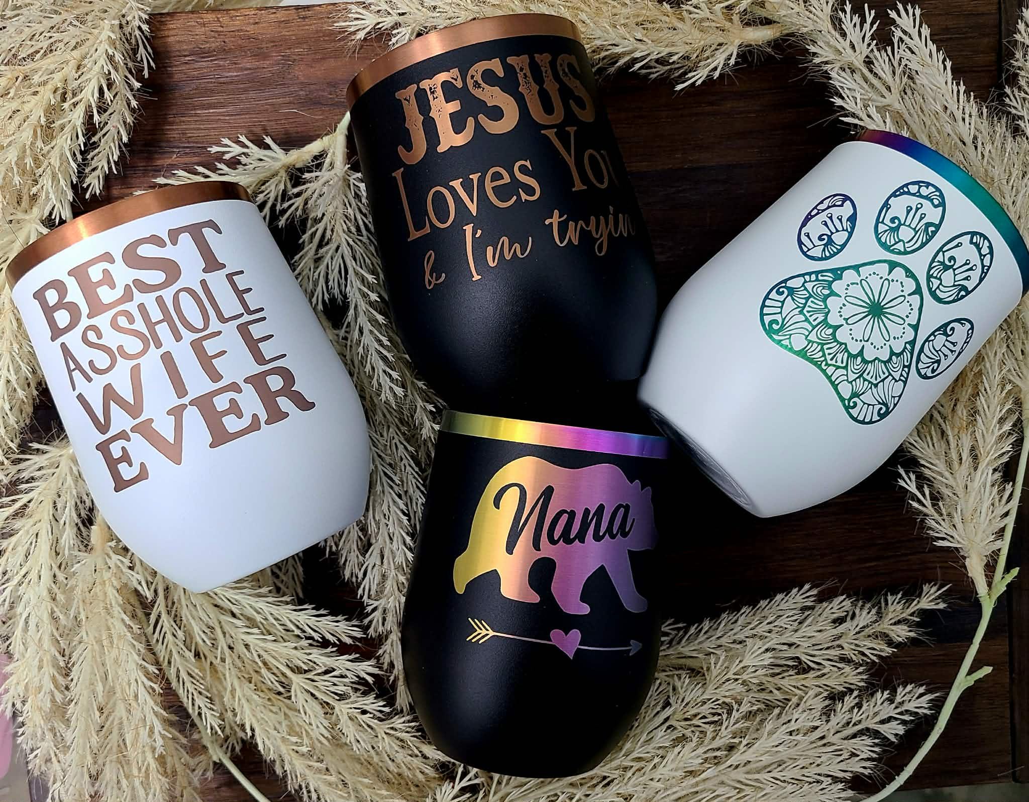 Custom engraved 20 oz stainless steel tumbler: Personalized Logo Gifts