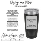 Personalized 20oz Wedding Tumbler • Bridesmaid or Groomsmen Gift • Custom Engraved Stainless Cup