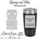 Custom engraved 20 oz stainless steel tumbler: Personalized Logo Gifts