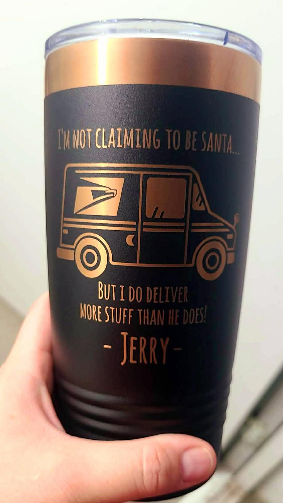 Custom engraved 20 oz stainless steel tumbler: Personalized Logo Gifts