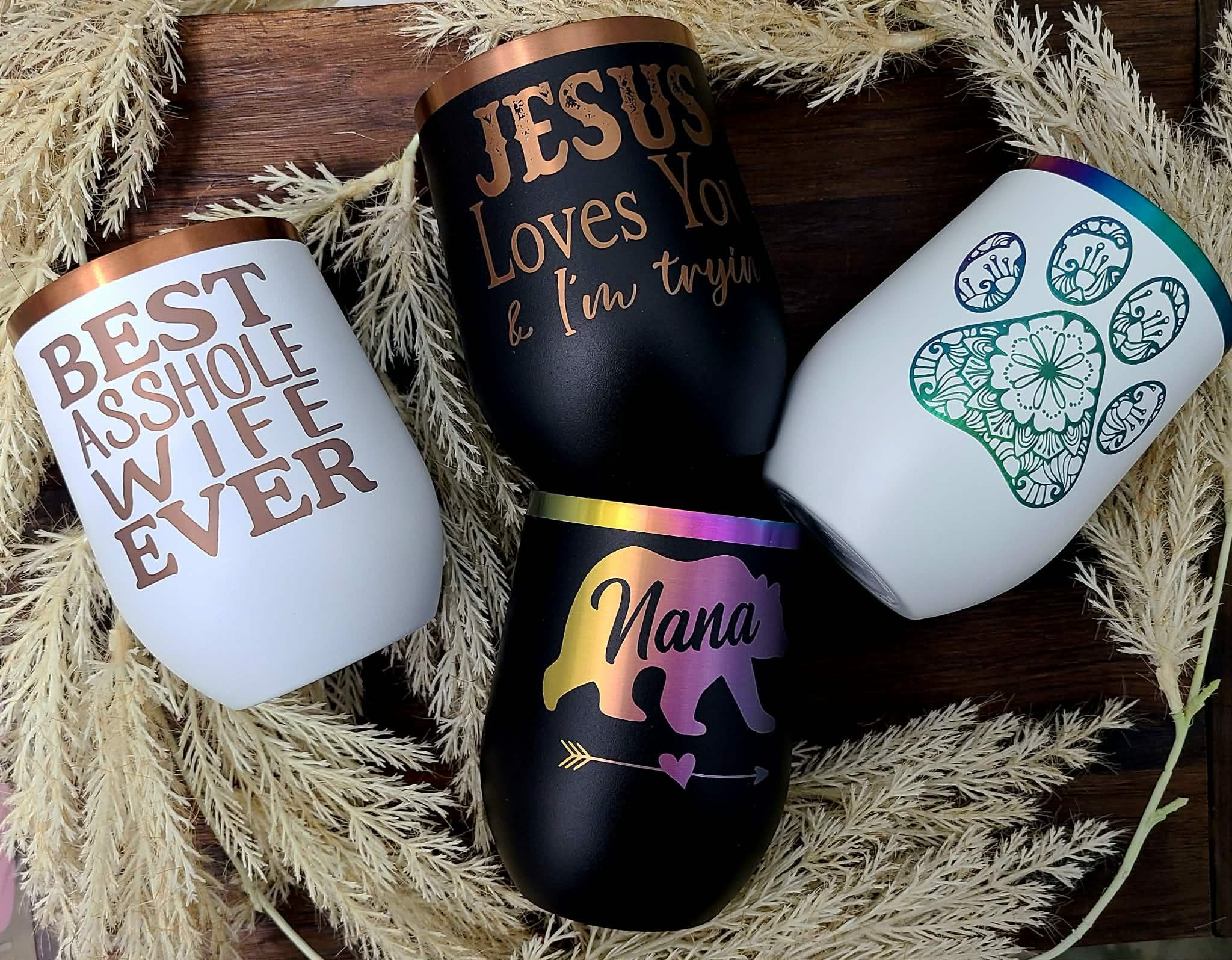 Personalized 20oz Sports Mom Tumbler • Baseball, Softball, Football, Soccer Custom Engraved Cup