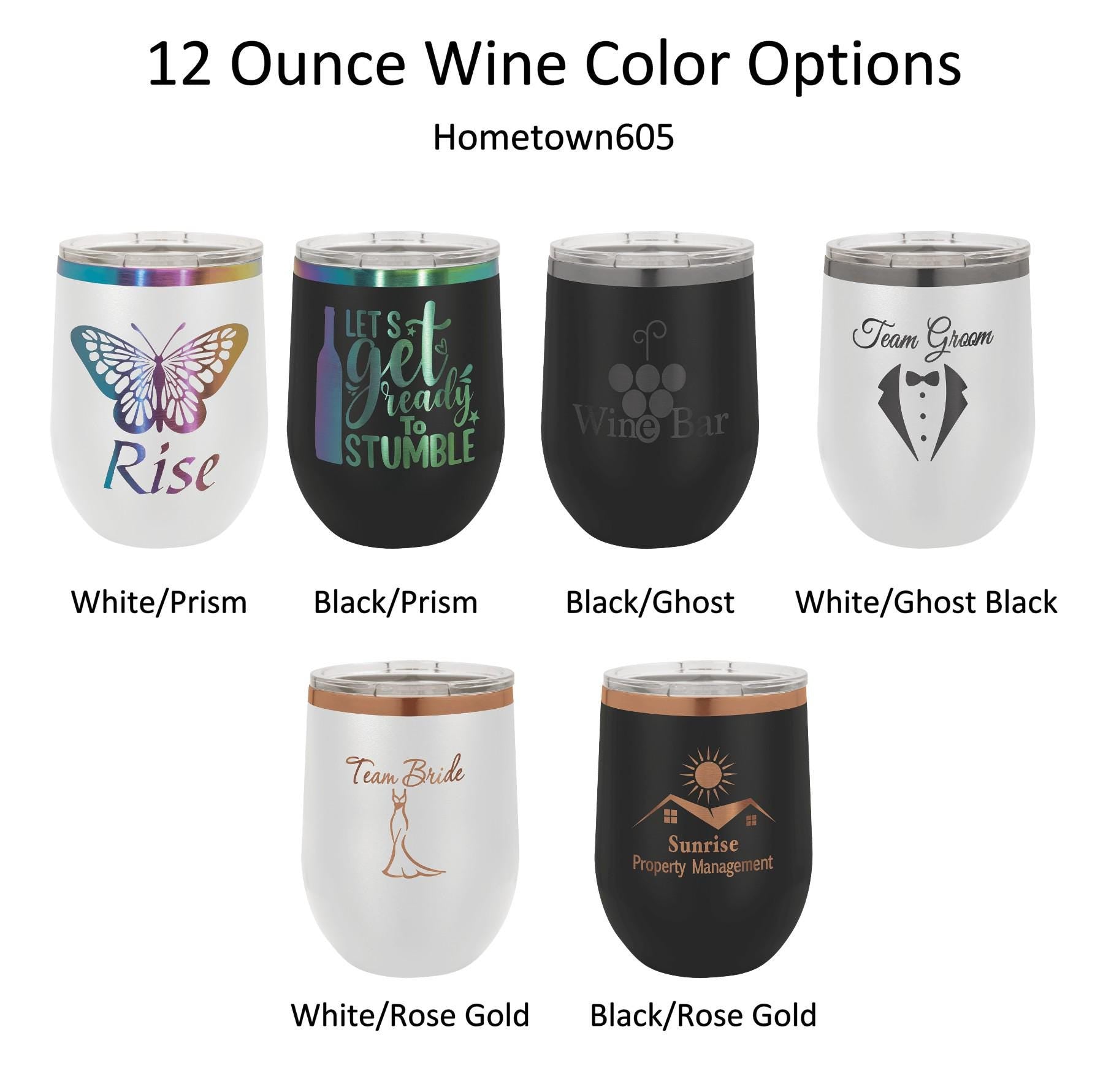 50th Birthday Wine Tumbler - Engraved Fifty Stainless Steel Cup
