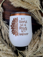 Custom Laser Engraved Wine Tumbler, 12oz Stainless Steel, Bridesmaid Gifts