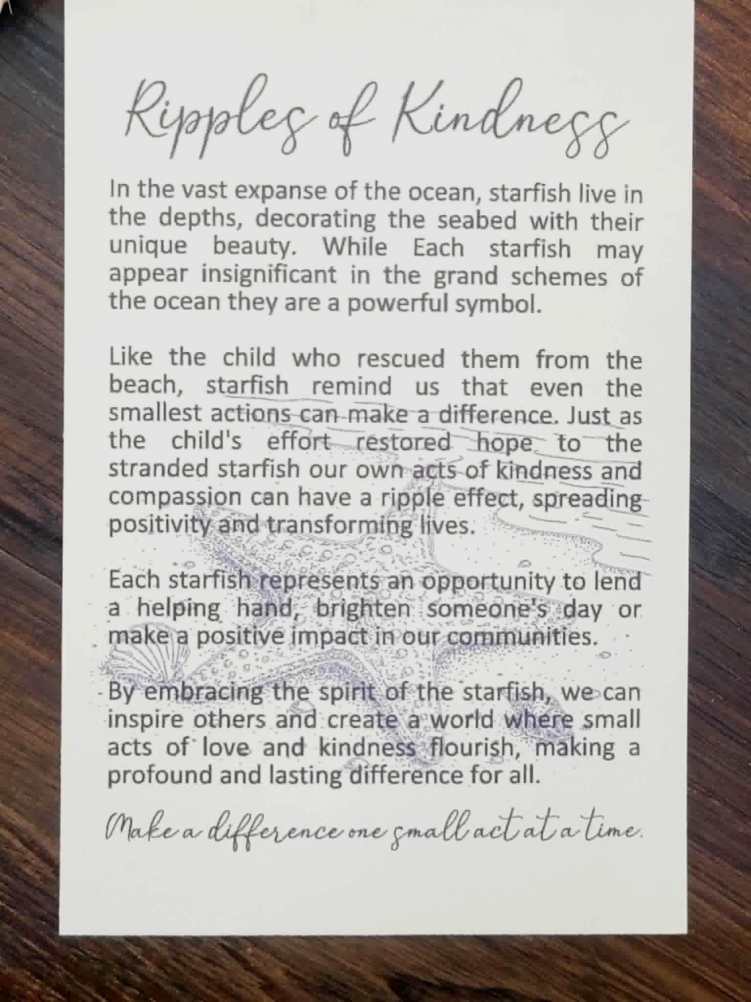 Starfish - Story Card Ornament