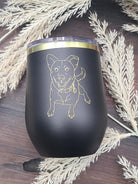 Custom Laser Engraved Wine Tumbler, 12oz Stainless Steel, Bridesmaid Gifts