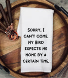 Funny Bird Lover Tea Towel, Parrot Owner Gift, Bird Mom Kitchen Towel, Pet Bird Humor, Bird Lover Present