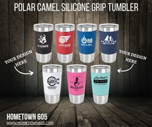 Load image into Gallery viewer, Laser Engraved Silicone Grip Wrapped Tumbler With Custom Image, Logo, and/or Text. 20oz Personalized Tumbler, Corporate gift, fundraiser