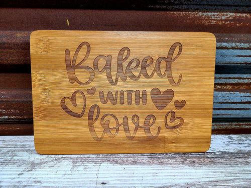 Housewarming Gift, Bamboo Cutting Board, Engraved Cutting Board, Charcuterie Board, cheese board Baked with Love