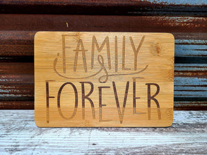 Housewarming Gift, Bamboo Cutting Board, Engraved Cutting Board, Charcuterie Board, cheese board Family is Forever