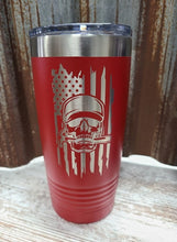 Load image into Gallery viewer, Skull USA Flag hammer Polar Camel Tumbler