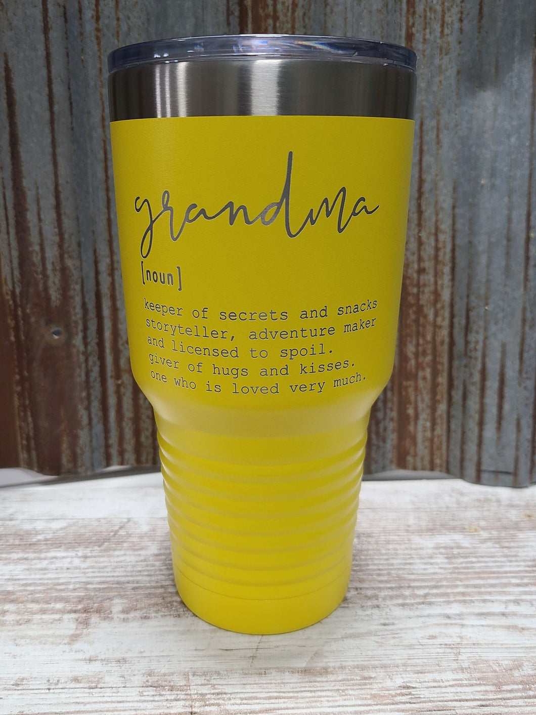 Grandma (noun) Yellow 30 ounce Tumbler