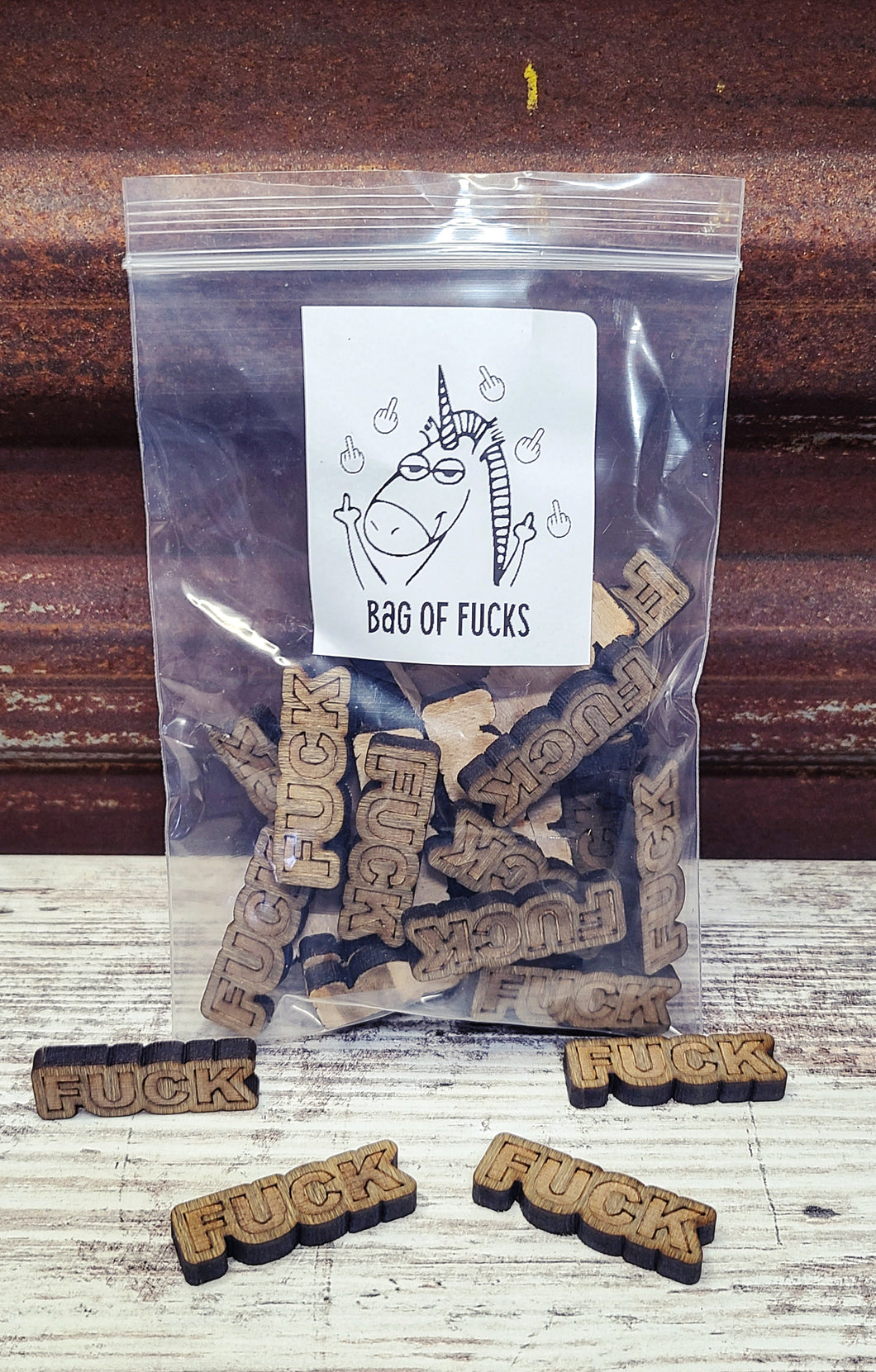 Bag of F*cks Gag Gift for family or friends engraved