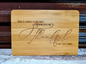 Housewarming Gift, Bamboo Cutting Board, Engraved Cutting Board, Charcuterie Board, cheese board Thankful
