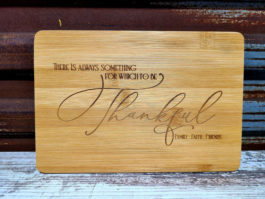Housewarming Gift, Bamboo Cutting Board, Engraved Cutting Board, Charcuterie Board, cheese board Thankful