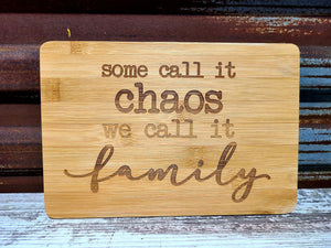 Housewarming Gift, Bamboo Cutting Board, Engraved Cutting Board, Charcuterie Board, cheese board Family Chaos