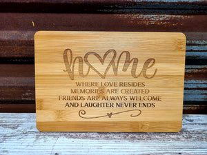 Housewarming Gift, Bamboo Cutting Board, Engraved Cutting Board, Charcuterie Board, cheese board Home
