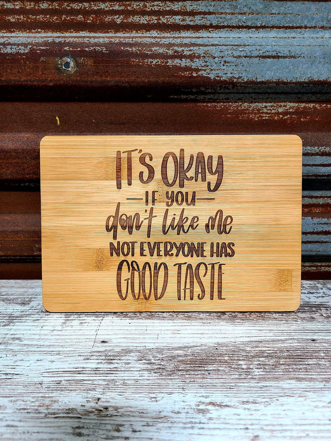 Housewarming Gift, Bamboo Cutting Board, Engraved Cutting Board, Charcuterie Board, cheese board Good Taste Sarcastic