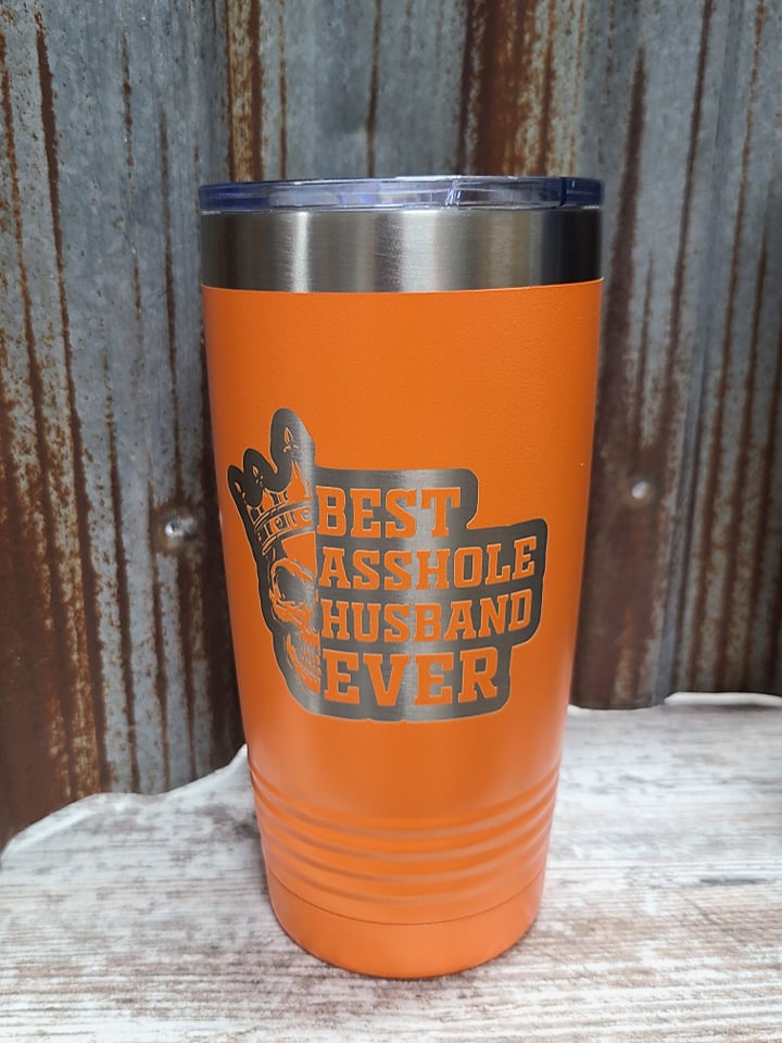 Best asshole husband ever orange 20 ounce Polar Camel