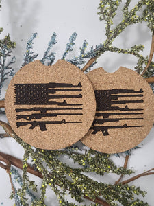 Flag Car Coasters (2 pack)