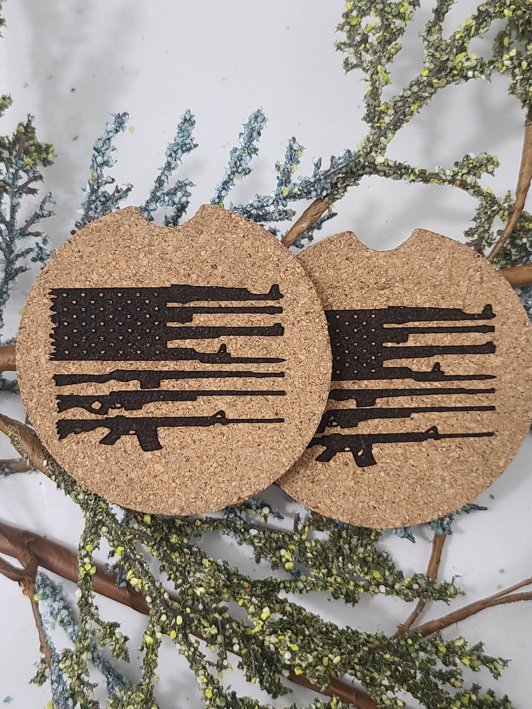 Flag Car Coasters (2 pack)