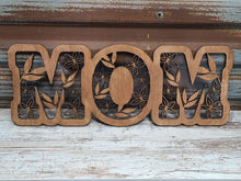Load image into Gallery viewer, 3D Laser Mom sign Mother&#39;s Day with acrylic backing
