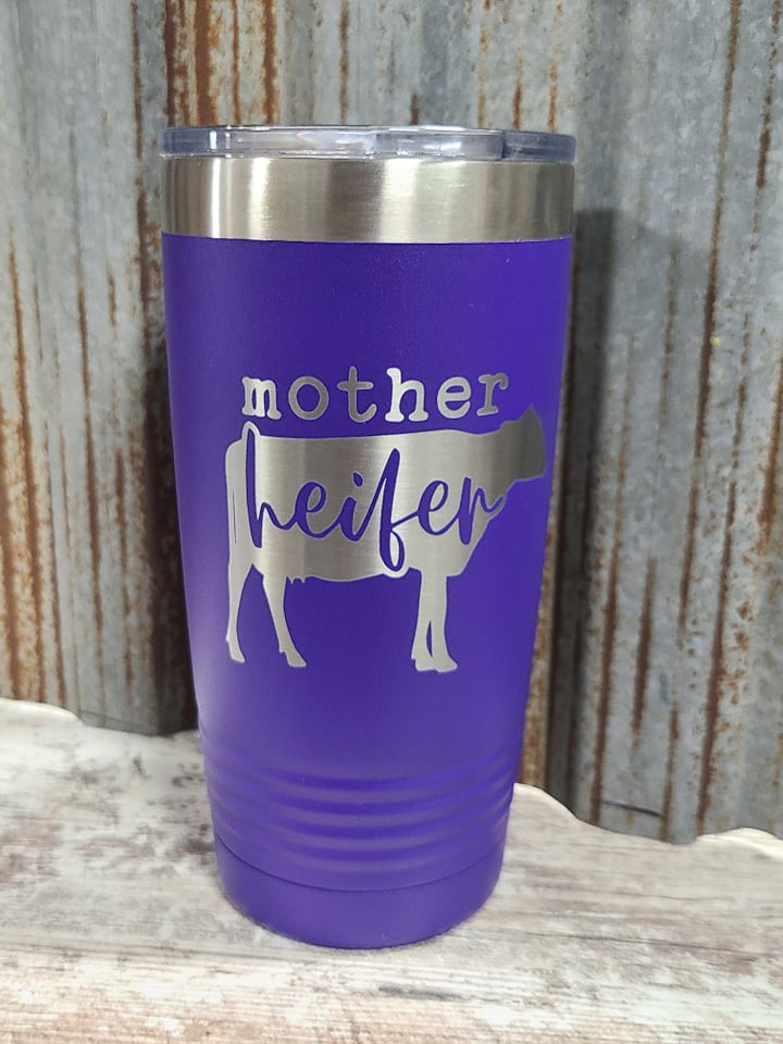 Mother Heifer purple 20 ounce Polar Camel tumbler