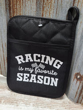 Load image into Gallery viewer, Racing is my favorite season pot holder