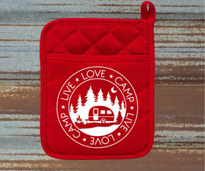Live Love Camp camper pot holder kitchen