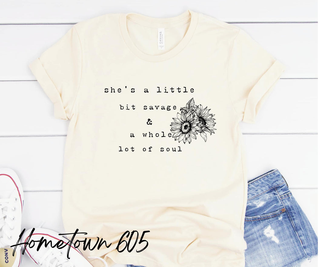 She's a little bit savage & a whole lot of soul t-shirt, graphic tee
