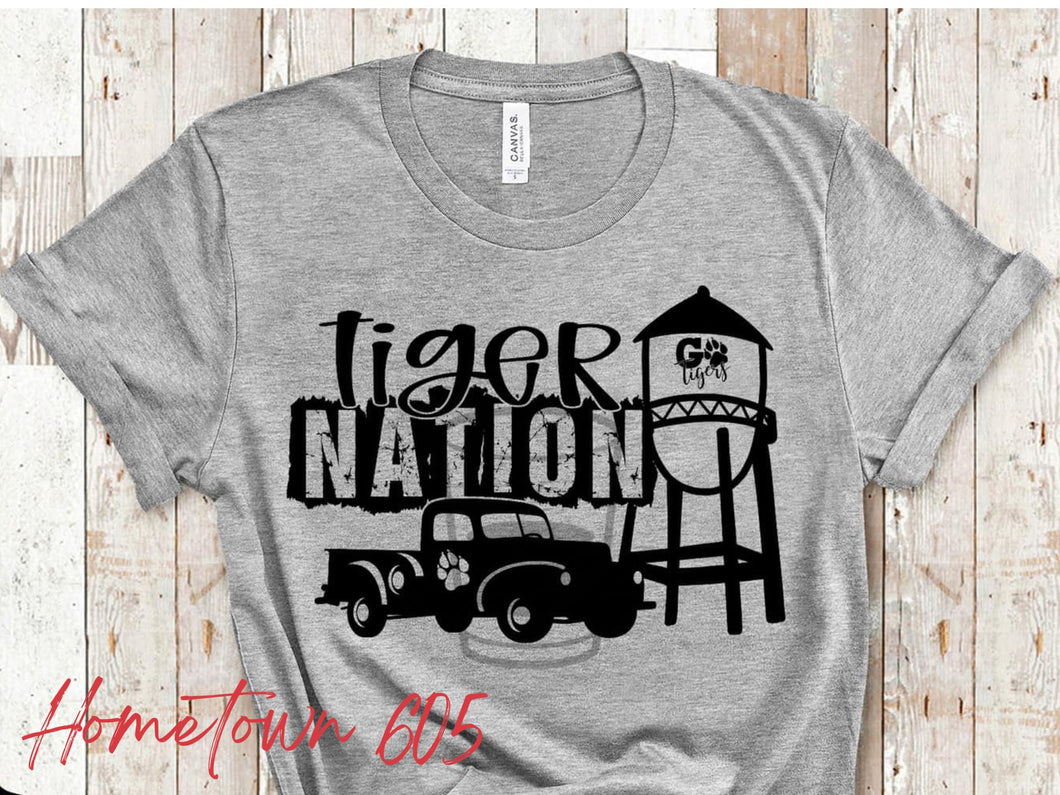 Tiger Nation graphic t-shirt (black ink only)