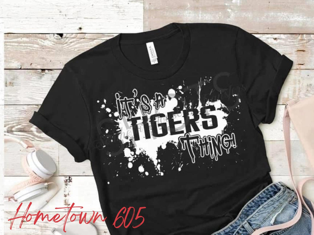 Its a Tiger's Thing graphic t-shirt (white ink only)