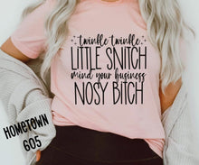Load image into Gallery viewer, Twinkle twinkle little snitch, mind your business t-shirt, graphic tee